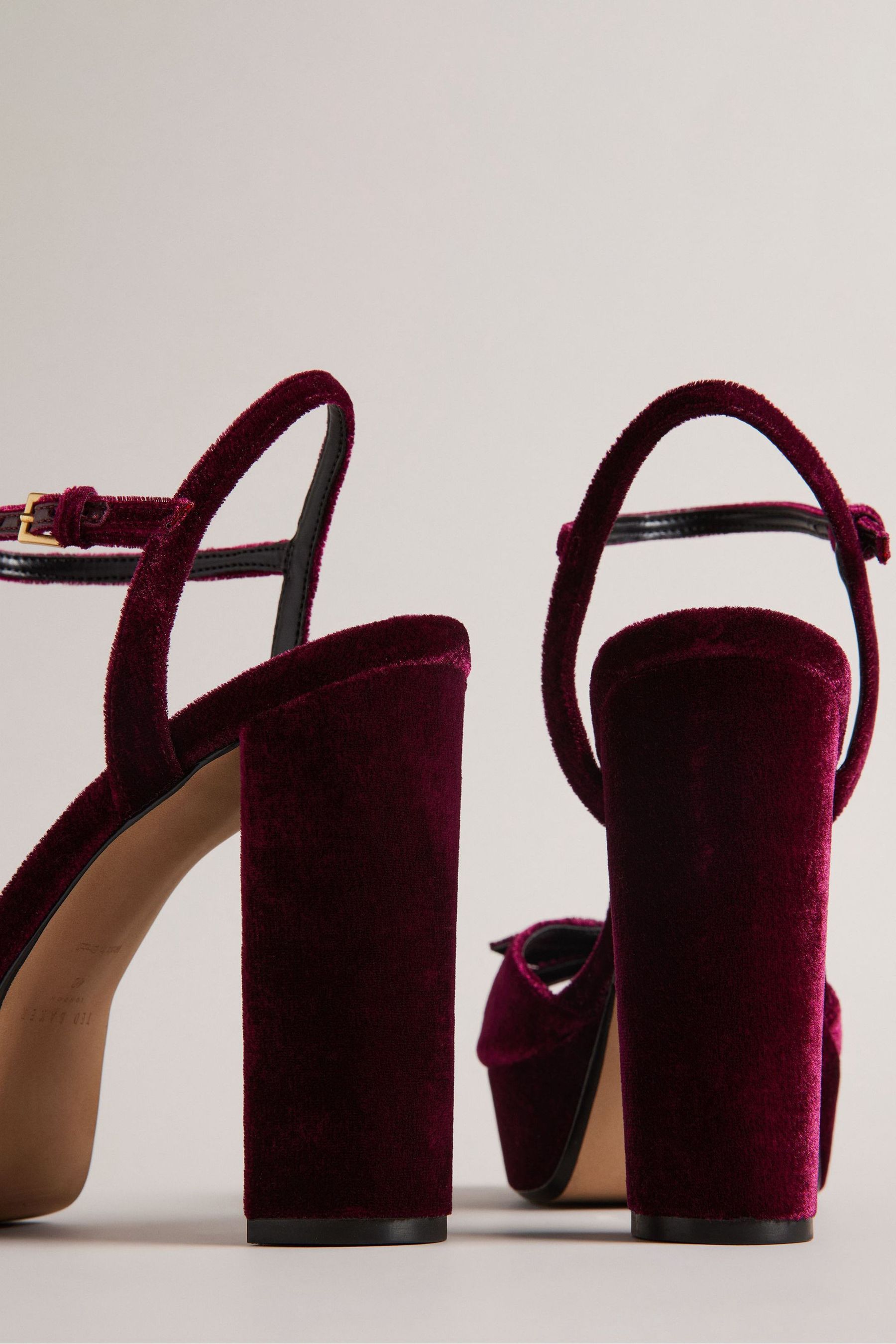 Buy Ted Baker Red Velvet Kayvi Bow Platform Heeled Sandals from Next Austria