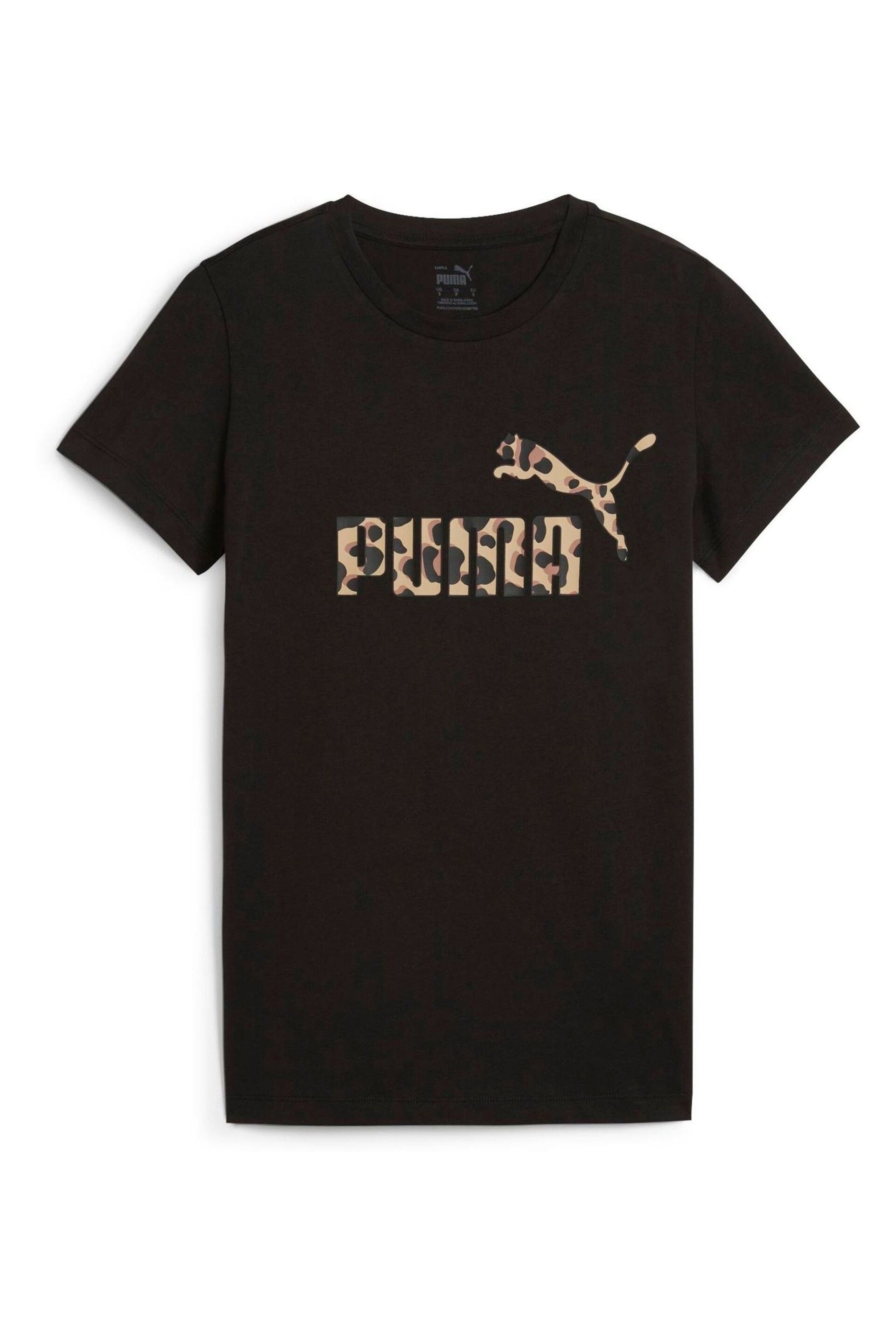 Puma Black ESS+ ANIMAL Graphic T-Shirt - Image 4 of 5