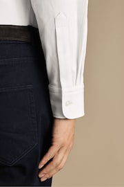 Charles Tyrwhitt White Four Way Stretch Button Down Jersey Shirt - Image 3 of 6