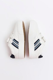 River Island White Boys Striped Plimsole Trainers - Image 4 of 5