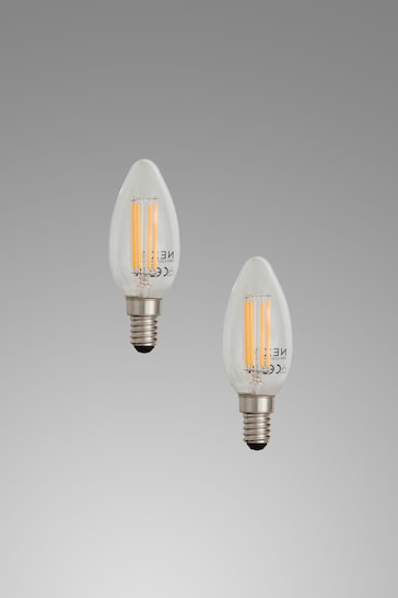 2 Pack 4W LED SES Candle Light Bulbs