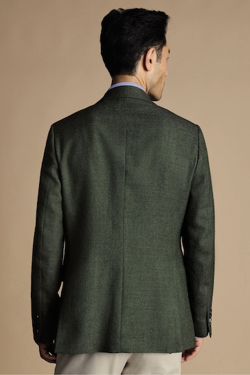 Charles Tyrwhitt Black Slim Fit Twill Wool Texture Suit: Jacket