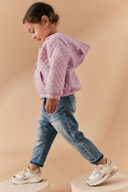 Pink Quilted Zip Through Hoodie (3mths-7yrs) - Image 2 of 8