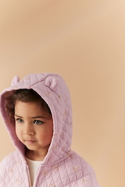 Pink Quilted Zip Through Hoodie (3mths-7yrs) - Image 5 of 8