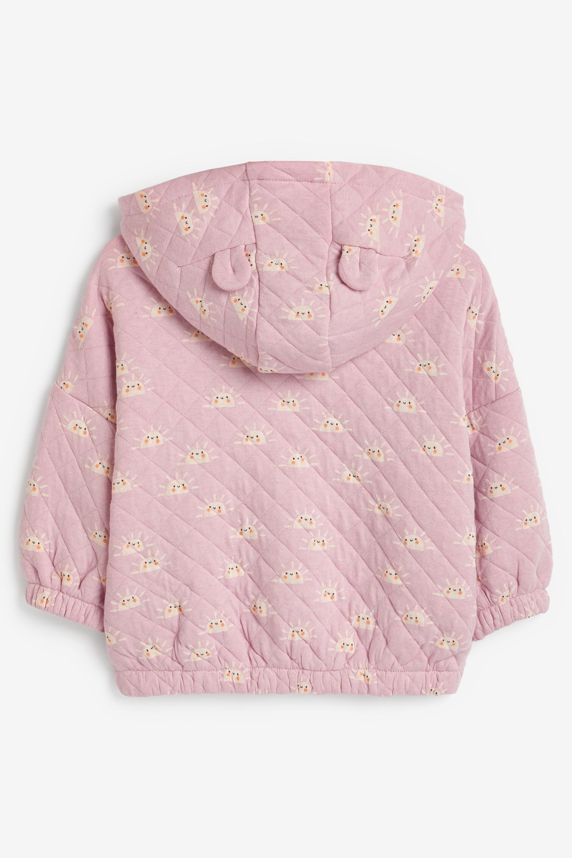 Pink Quilted Zip Through Hoodie (3mths-7yrs) - Image 7 of 8