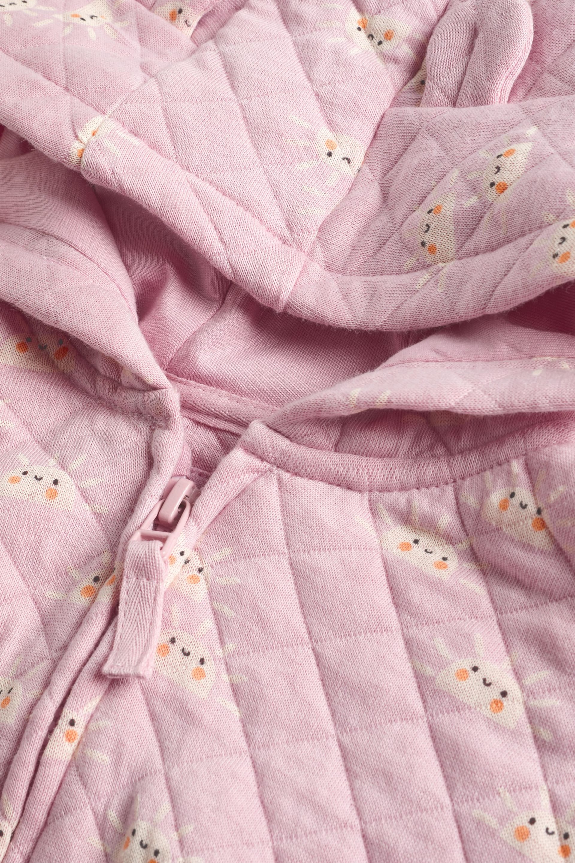 Pink Quilted Zip Through Hoodie (3mths-7yrs) - Image 8 of 8