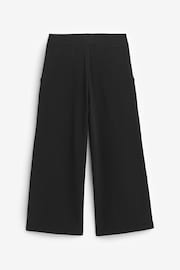 Black Wide Leg Jersey Trousers (3-16yrs) - Image 2 of 3