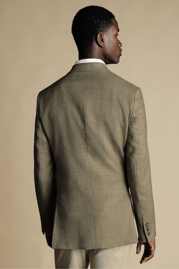 Charles Tyrwhitt Natural Slim Fit Twill Wool Texture Suit: Jacket