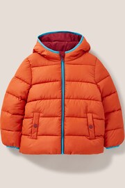 White Stuff Orange Quilted Puffer Jacket - Image 1 of 3