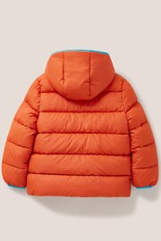 White Stuff Orange Quilted Puffer Jacket - Image 2 of 3