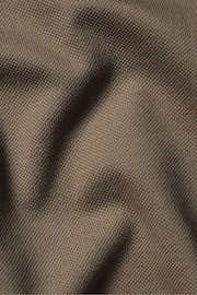 Charles Tyrwhitt Brown Solid Long Sleeve Plain Tyrwhitt Pique Polo Shirt - Image 5 of 5