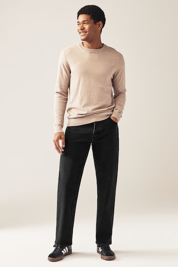 Black Relaxed Classic Stretch Jeans
