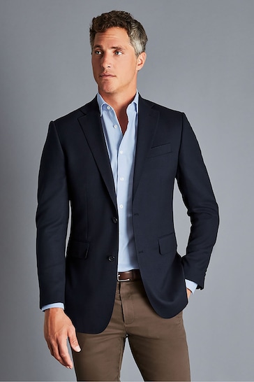 Charles Tyrwhitt Blue Proper Blazer Classic Fit Jacket