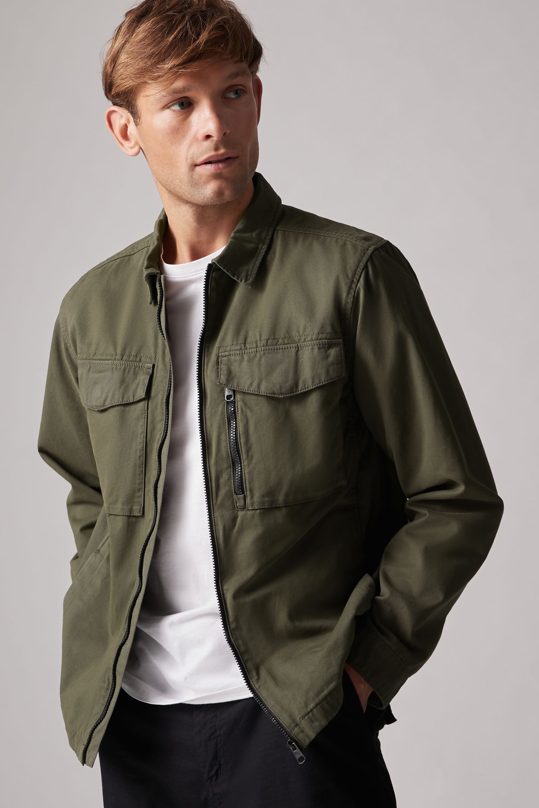 Next khaki utility jacket discount