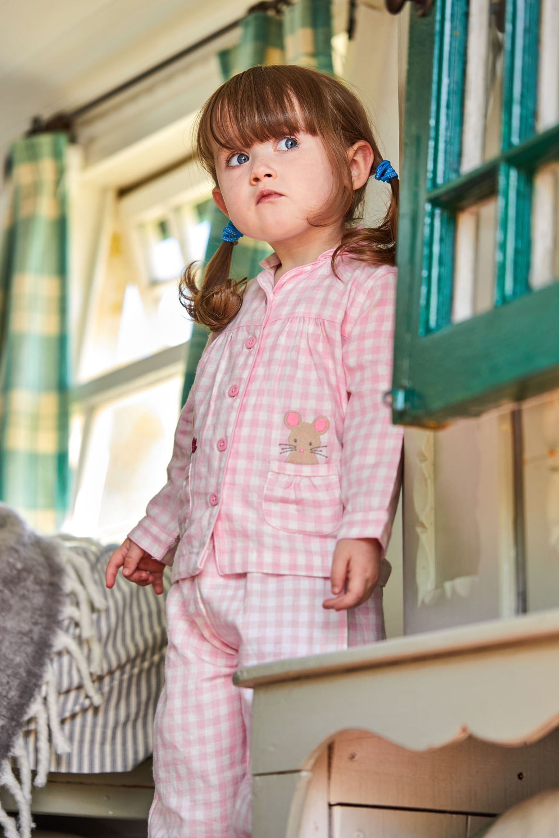 Buy JoJo Maman Bebe Pink Mouse Check Pyjamas from the Next UK online shop