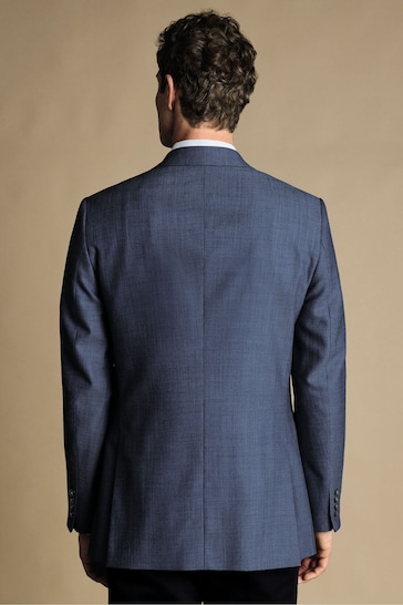 Charles Tyrwhitt Blue/White Proper Blazer Classic Fit Jacket