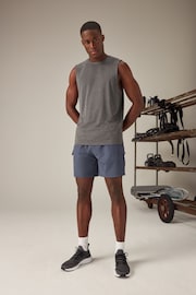 Blue Shorts Active Gym Sports Shorts - Image 2 of 11