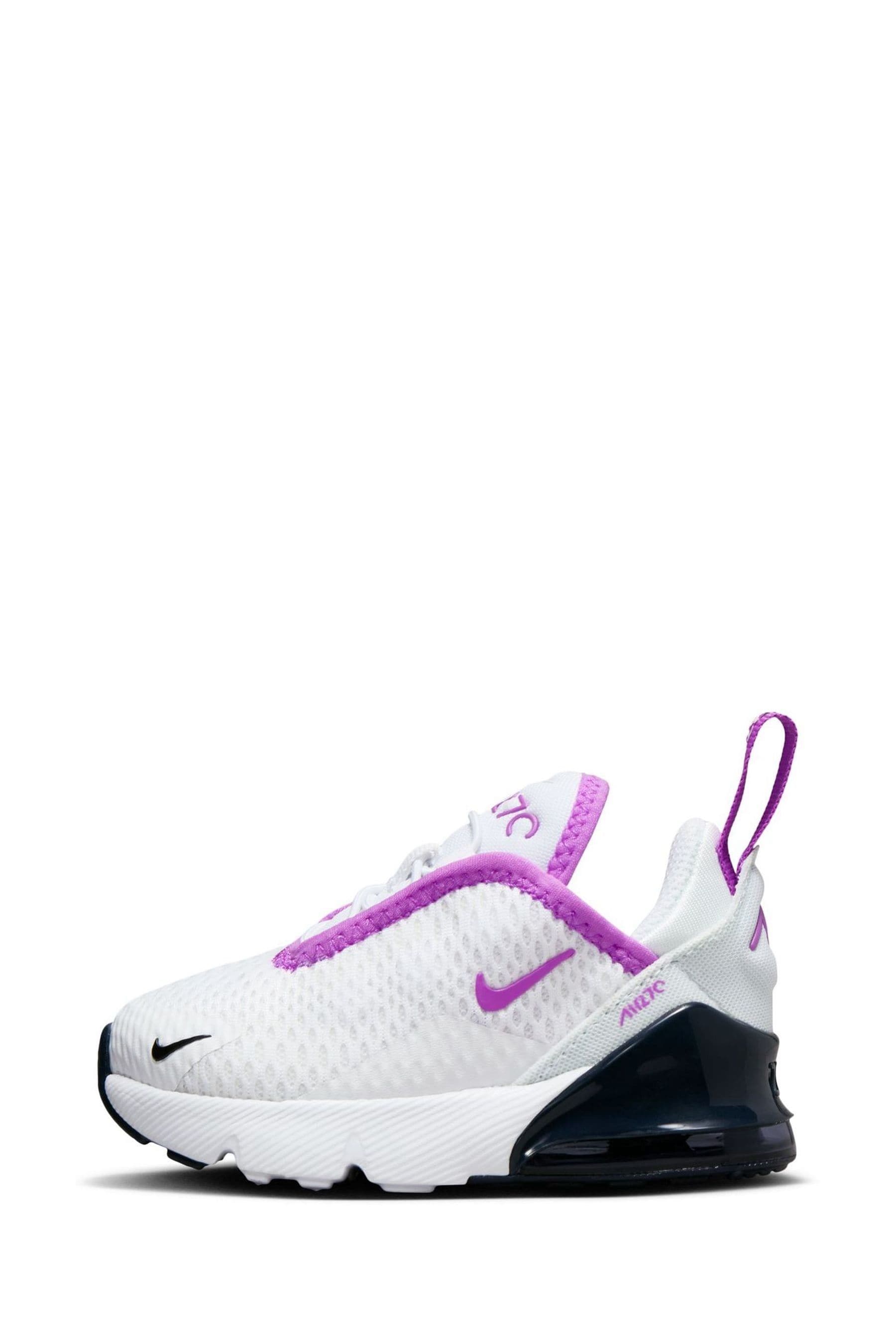 Buy Nike White Purple Infant Air Max 270 Trainers from Next Luxembourg
