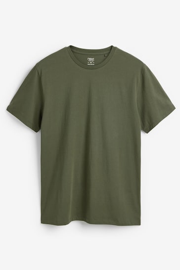 Dark Khaki Green Essential Crew Neck T-Shirt