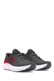 Under Armour Grey/Red Surge 4 Trainers - Image 3 of 5