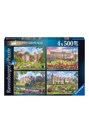 Ravensburger Happy Days Royal Residences 4 x 500 Piece Jigsaw