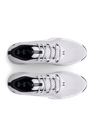 Under Armour White Golf Charged Draw 2 Wide Shoes - Image 4 of 5