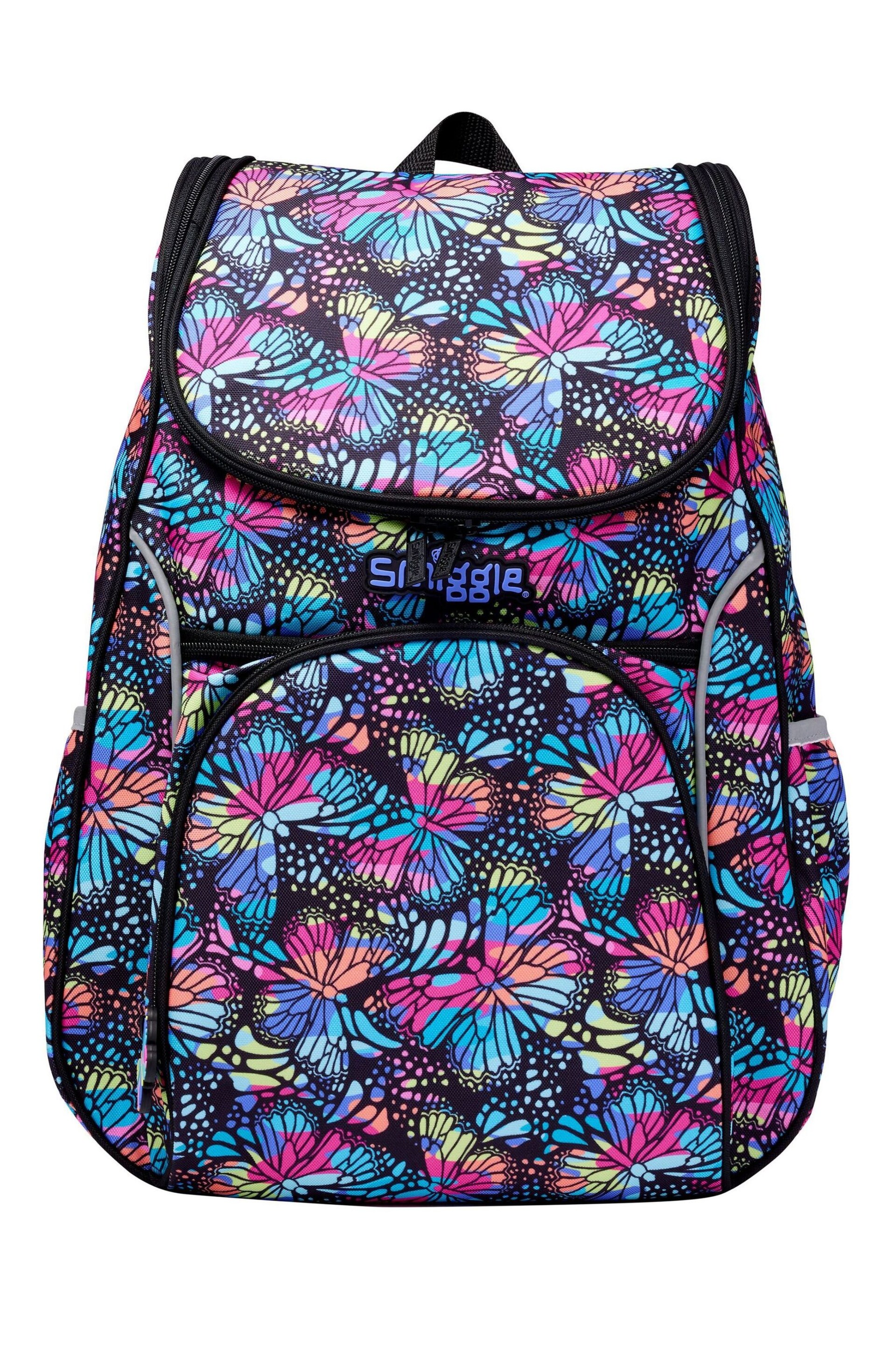 Smiggle Black Vivid Access Backpack with Reflective Tape - Image 1 of 3