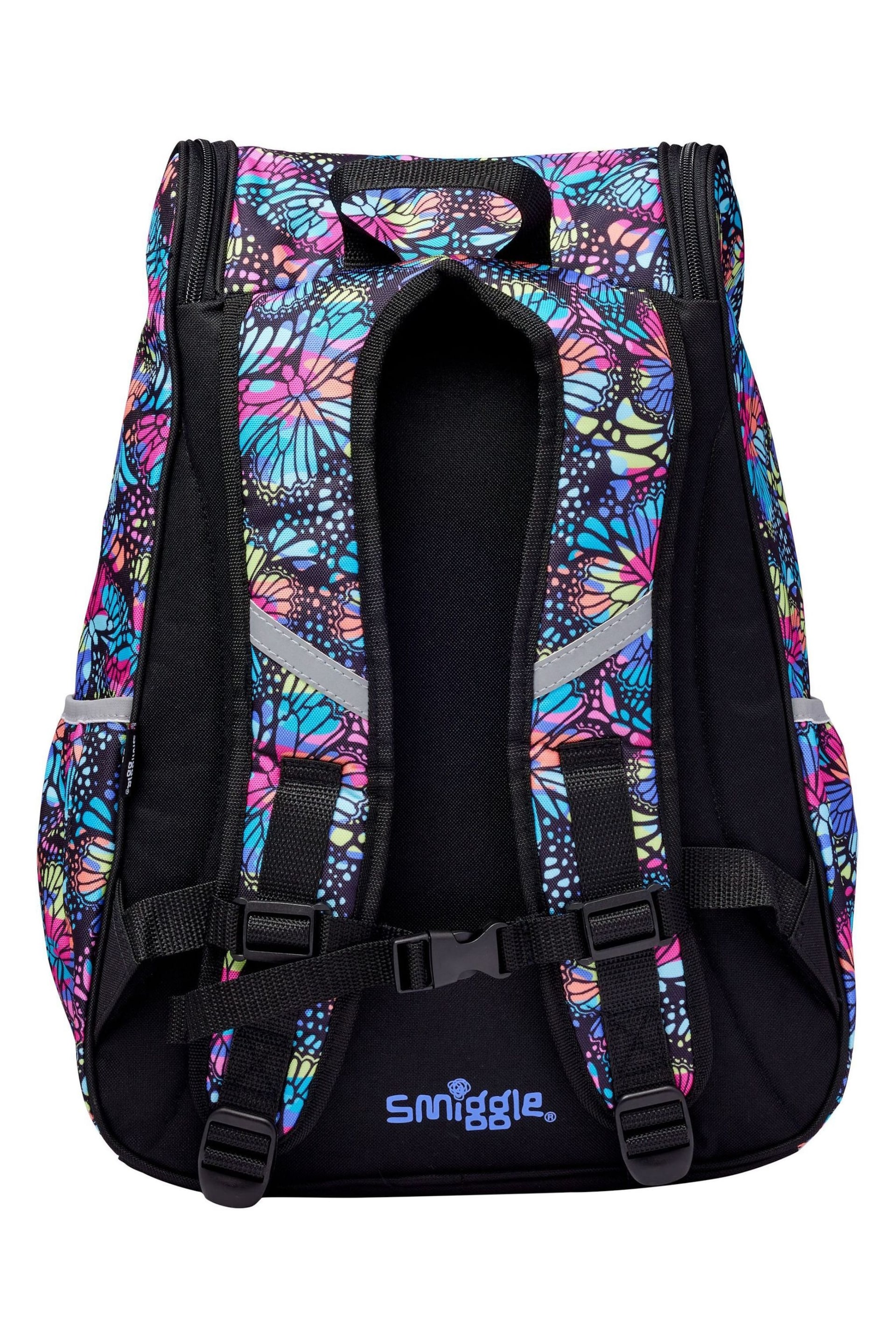 Smiggle Black Vivid Access Backpack with Reflective Tape - Image 2 of 3