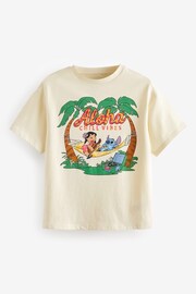 Lilo & Stitch Ecru Cream Oversized T-Shirt (3-16yrs) - Image 4 of 6