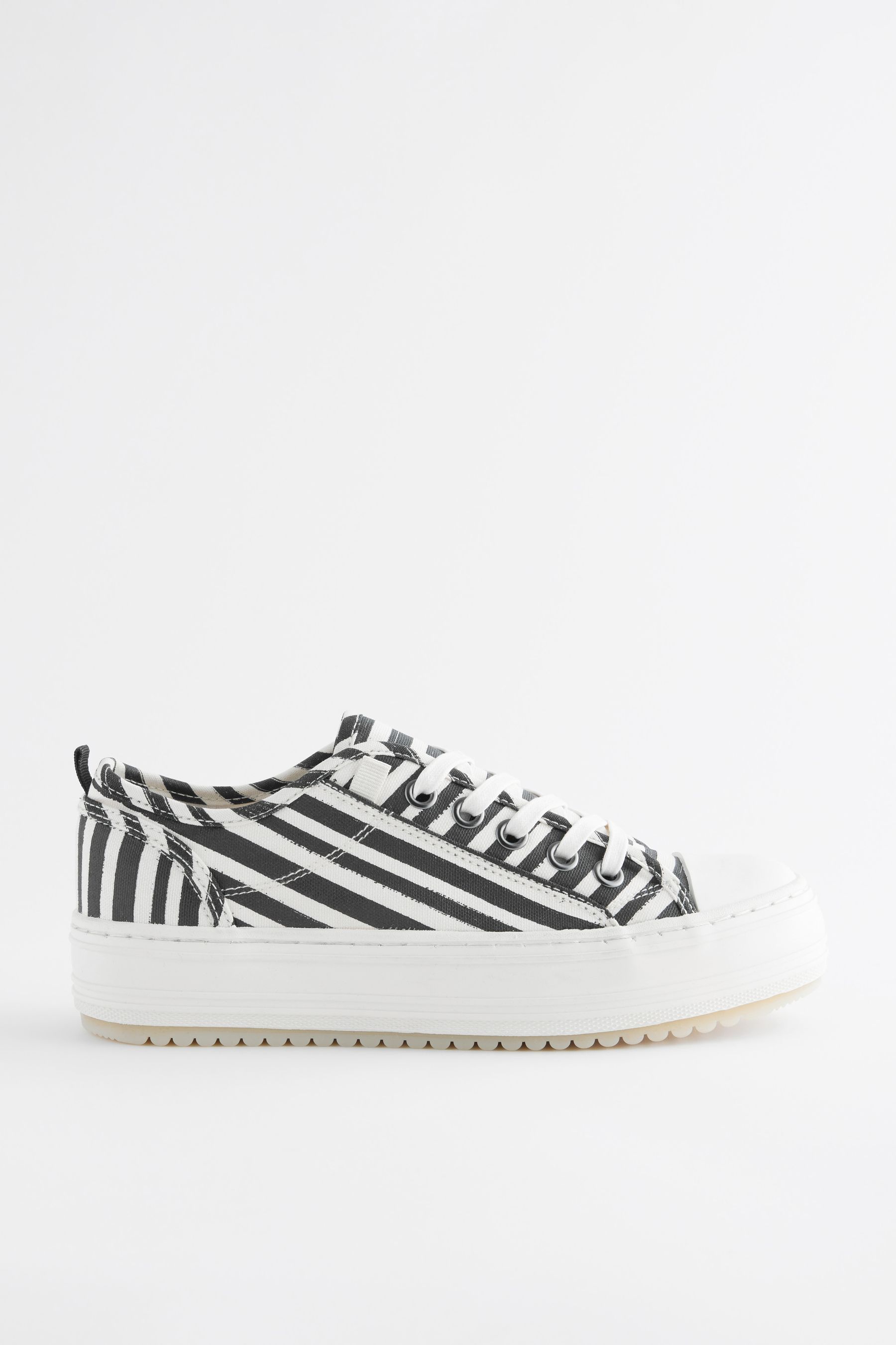 Black trainers with white stripe deals