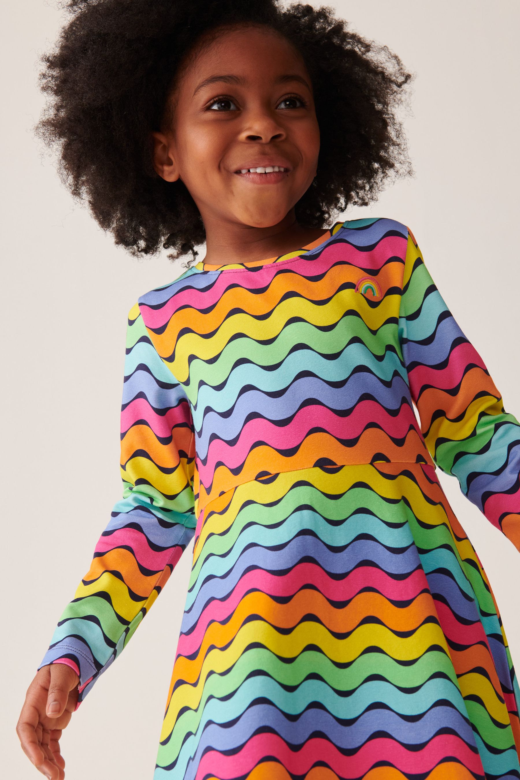 Buy Little Bird by Jools Oliver Multi Long Sleeve Skater Dress from Next New Zealand
