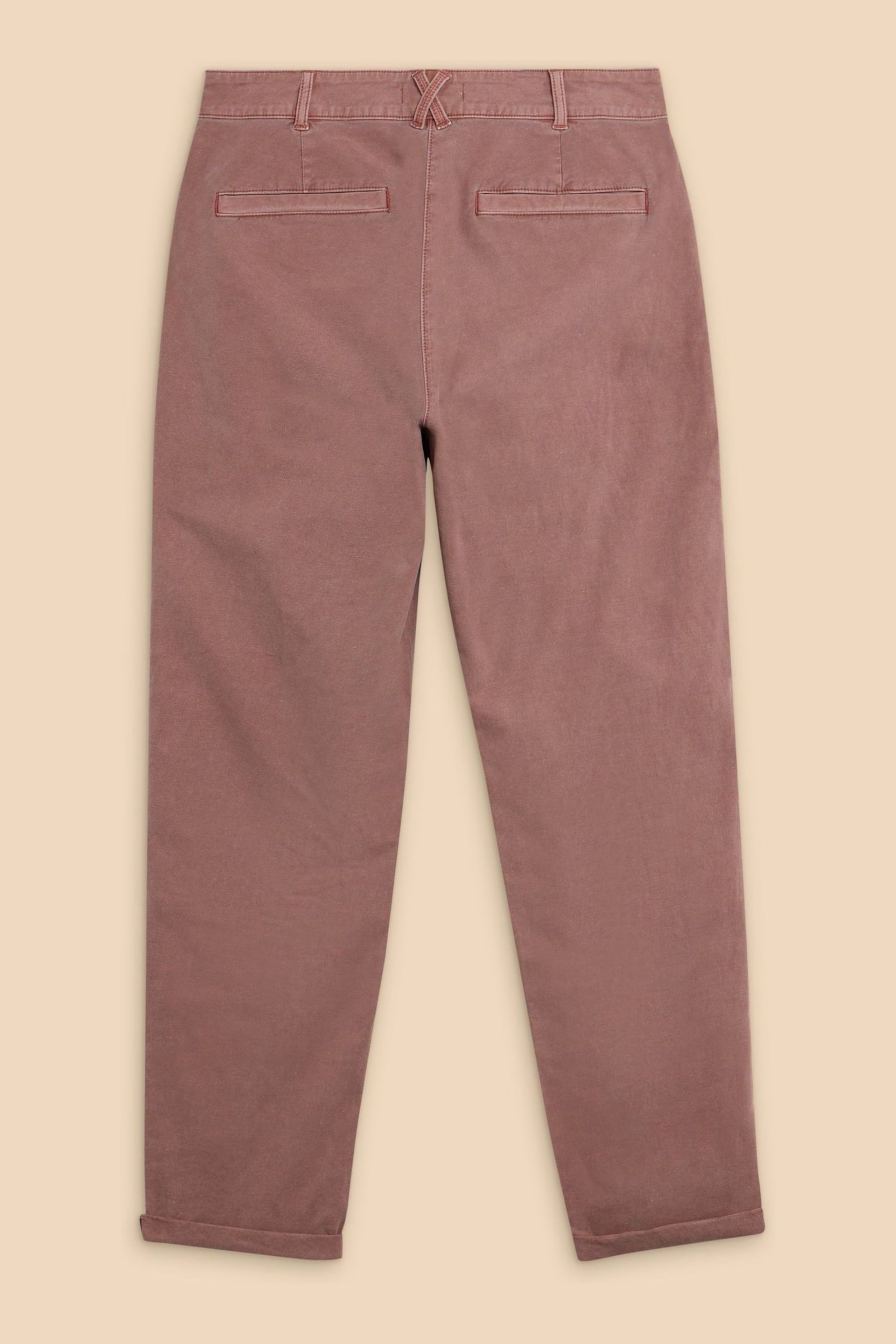 White Stuff Pink Petite Twister Chino Trousers - Image 6 of 7