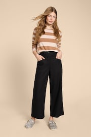 White Stuff Black Petite Harper Linen Blend Trousers - Image 3 of 7