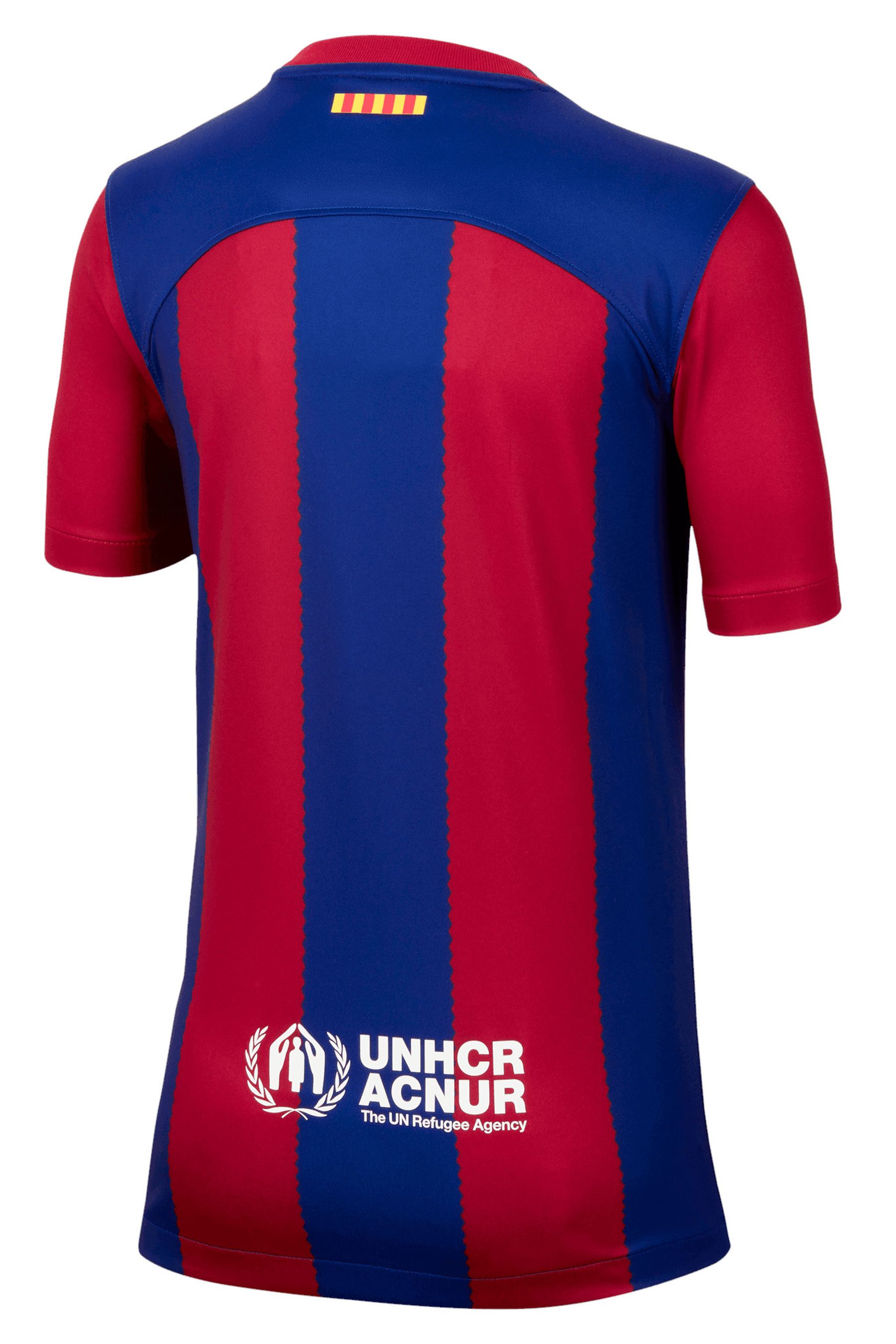 Buy Nike Red Blue Jr. FC Barcelona 23 24 Stadium Home Football Shirt from Next Luxembourg