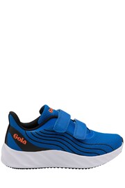 Gola Blue Alzir Twin Bar Quick Fasten Kids Training Trainers - Image 1 of 4