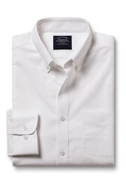 Charles Tyrwhitt White Slim Fit Ditsy Floral Non-Iron Print Shirt - Image 3 of 5