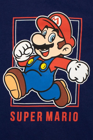 Character Blue Super Mario Gaming T-Shirt