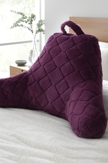 Catherine Lansfield Purple Cosy and Soft Diamond Fleece Cuddle Chair Cushion Cushion