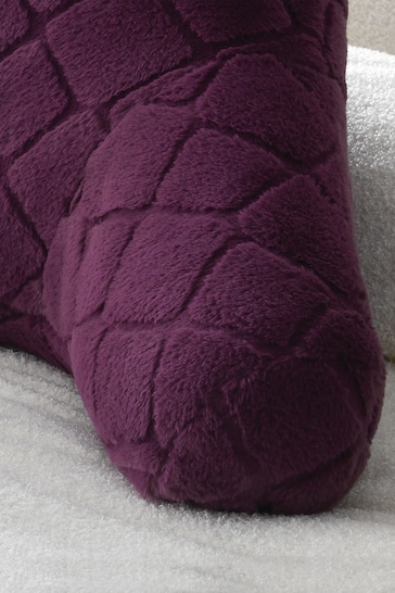 Catherine Lansfield Purple Cosy and Soft Diamond Fleece Cuddle Chair Cushion Cushion