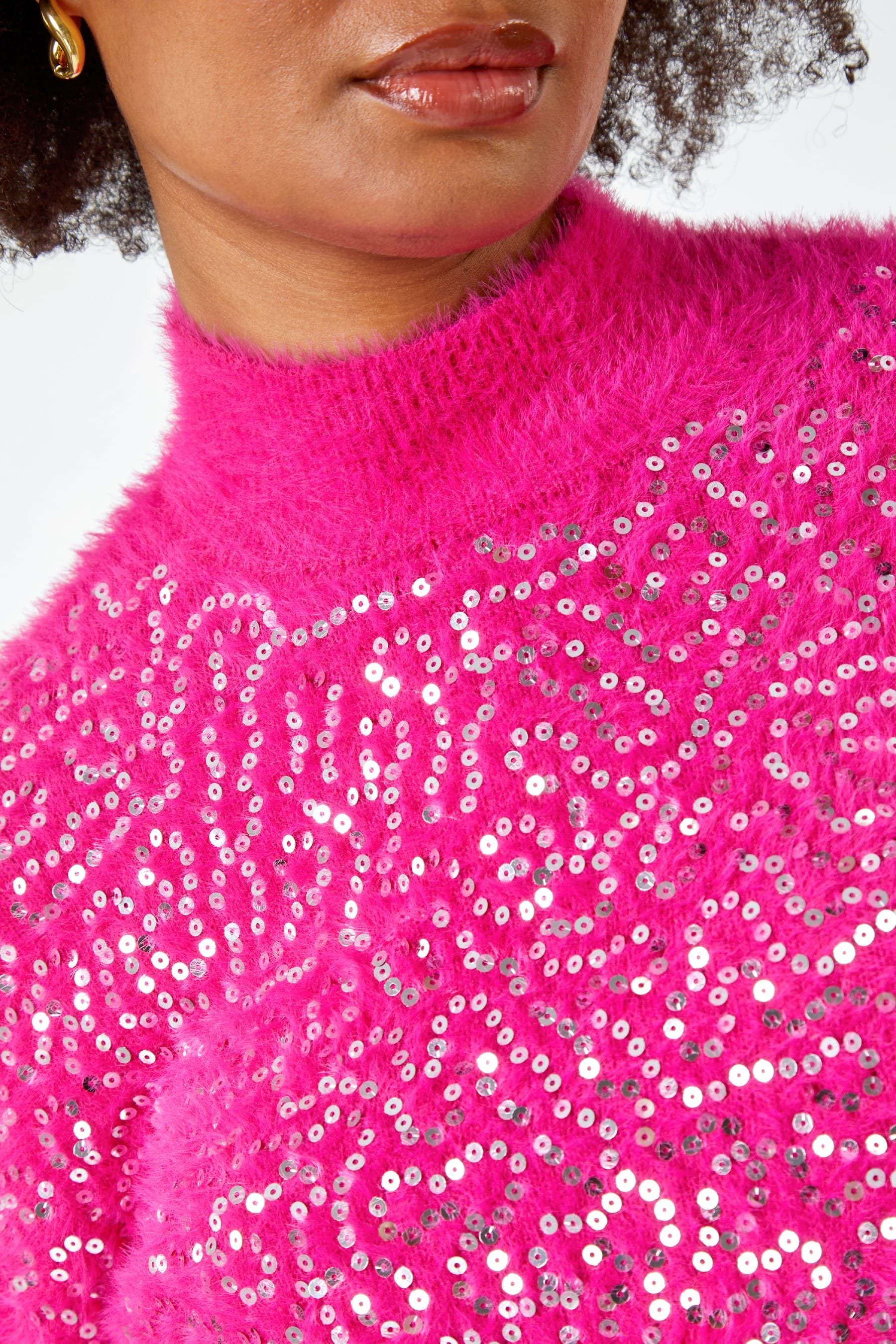 Pink sparkly sweater cheap