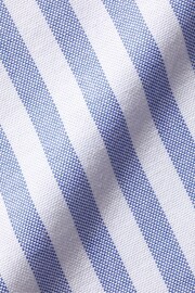 Charles Tyrwhitt Blue Stripe Patchwork Button-down Stretch Washed Oxford Sf Shirt - Image 6 of 6