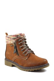 Lunar Jalapeno Waterproof Tan Brown Ankle Boots - Image 2 of 7