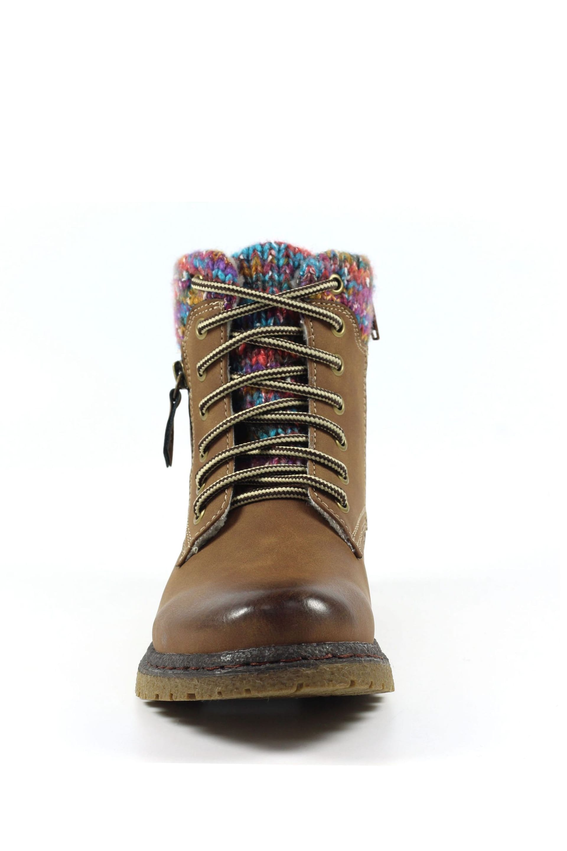 Lunar Jalapeno Waterproof Tan Brown Ankle Boots - Image 3 of 7