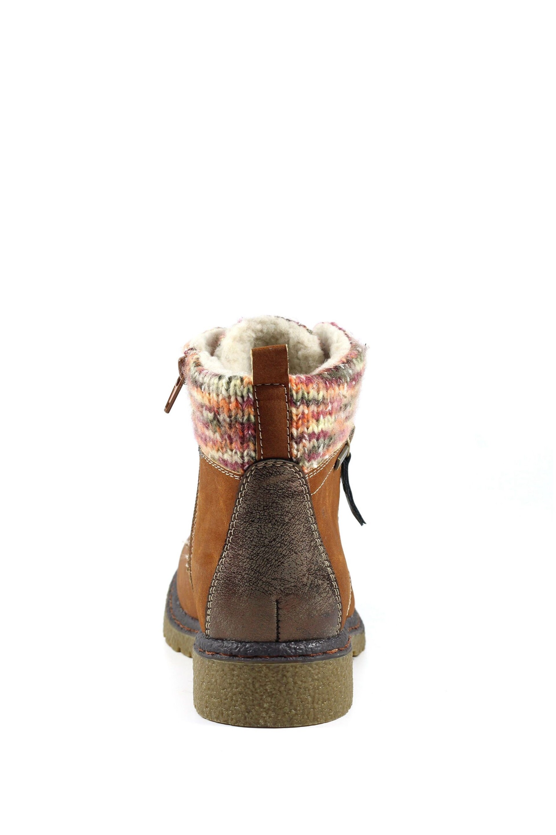 Lunar Jalapeno Waterproof Tan Brown Ankle Boots - Image 4 of 7