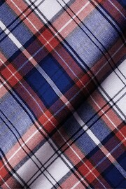 Charles Tyrwhitt Red Large Check Non-iron Stretch Poplin Slim Fit Shirt - Image 6 of 6