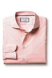 Charles Tyrwhitt Pink Slim Fit Ditsy Floral Non-Iron Print Shirt - Image 5 of 7