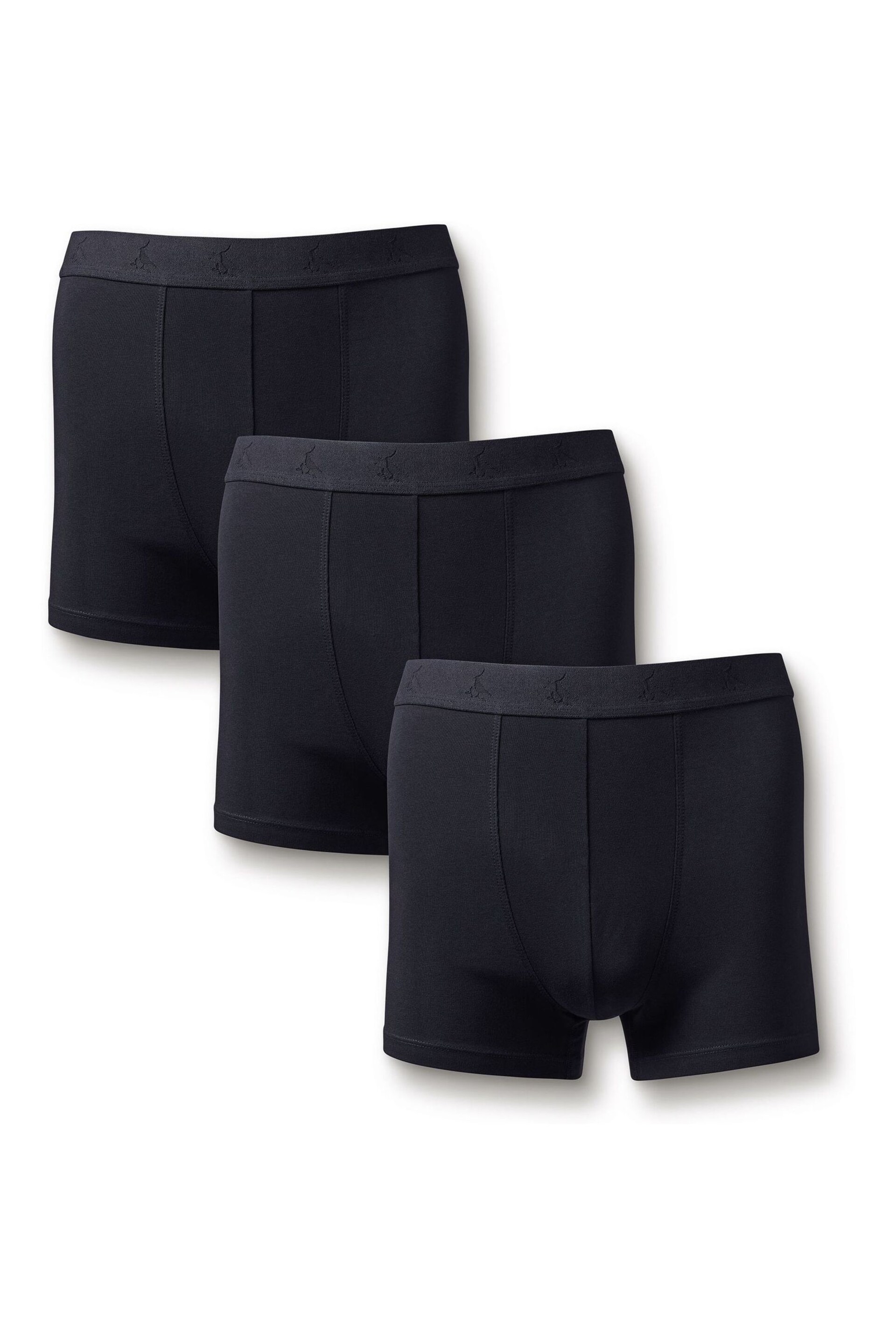 Charles Tyrwhitt Dark Blue Cotton Stretch Jersey Trunks 3 Pack - Image 1 of 3