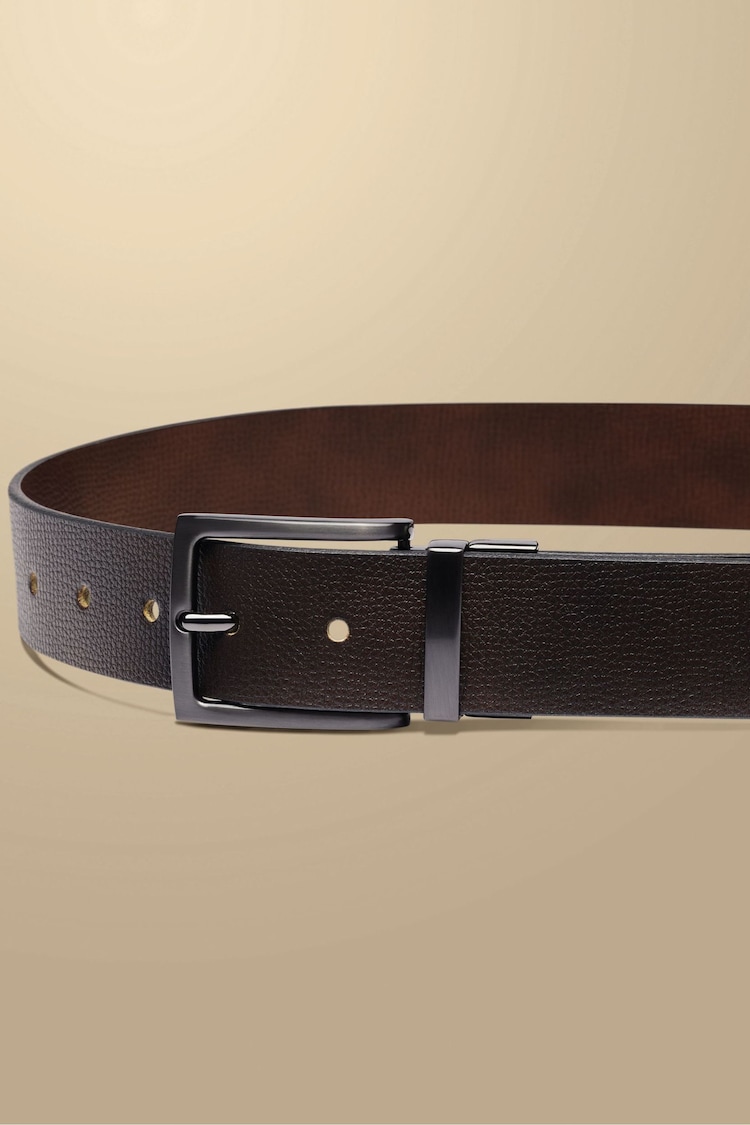 Charles Tyrwhitt Natural Leather Made in England Reversible Chinos Belt - Image 3 of 3