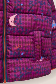 White Stuff Pink Quilted Print Puffer Jacket - Image 3 of 3