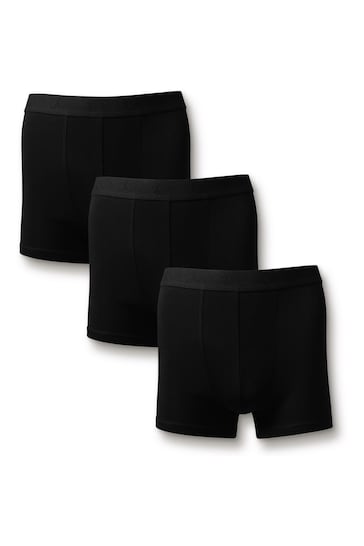 Charles Tyrwhitt Black Cotton Stretch Jersey Trunks 3 Pack